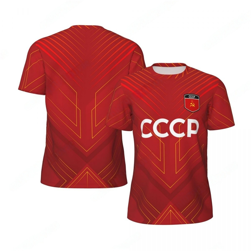 Sports Equipment Jersey - CCCP Pattern T-shirt Men Summer Oversize