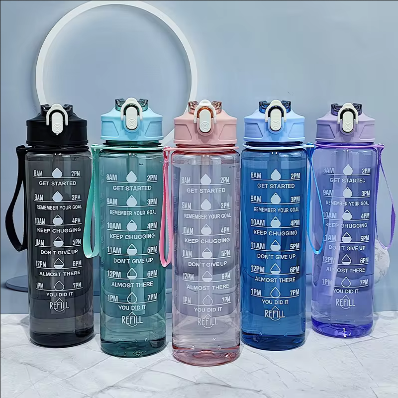 Sports Equipment Types - 900ml Sports Bottle With Time Scale