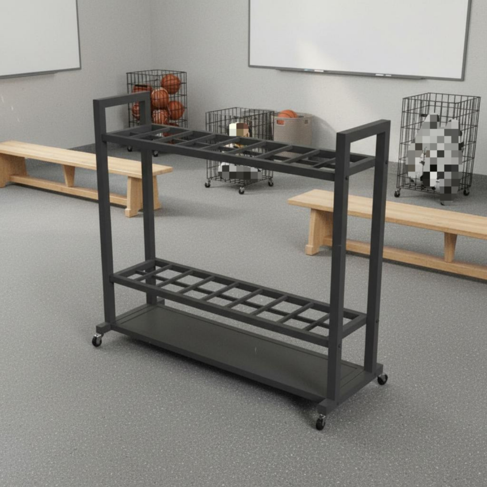 Lacrosse Stick Rack Solid Base - Sports Equipment Locker ulasan dan harga
