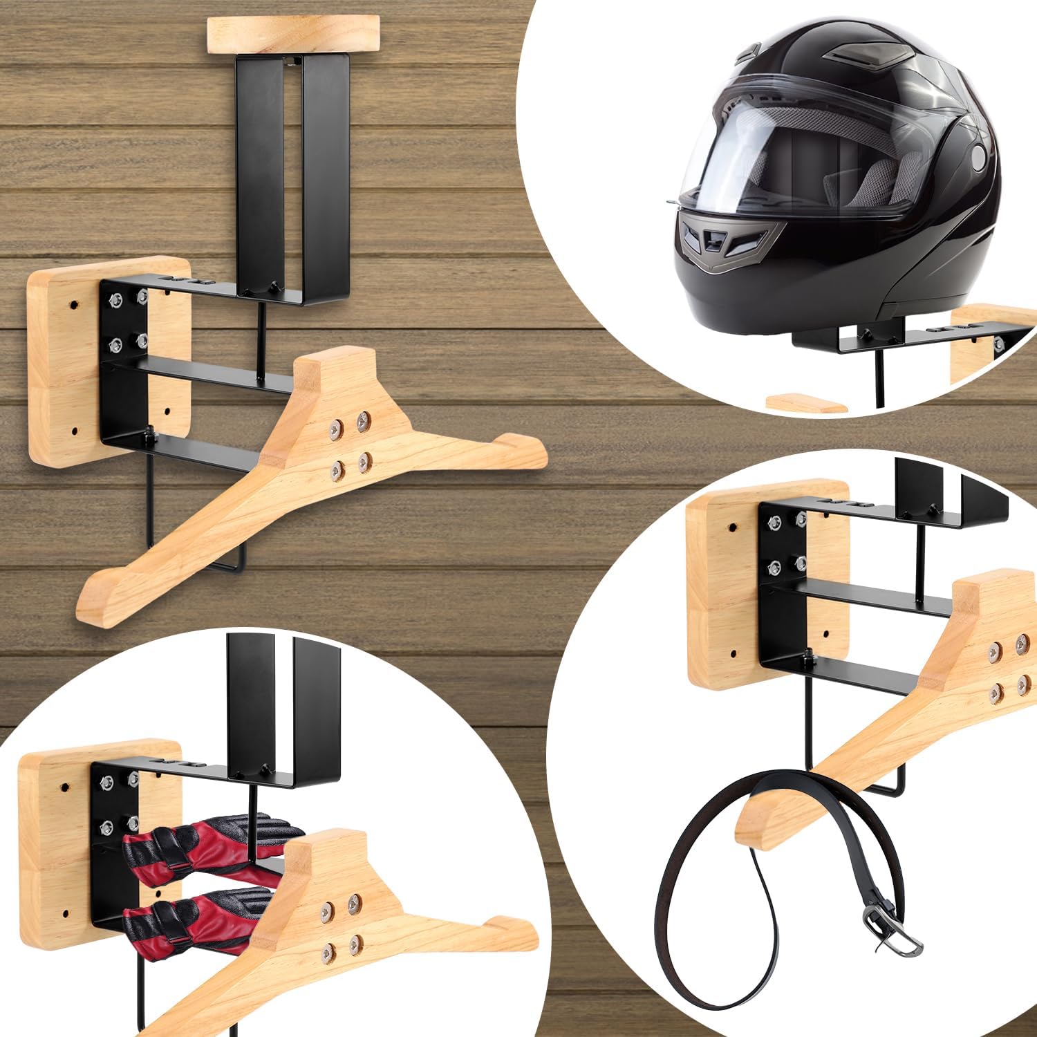 Wood Motorcycle Helmet Holder  - Sports Equipment At Home ulasan dan harga