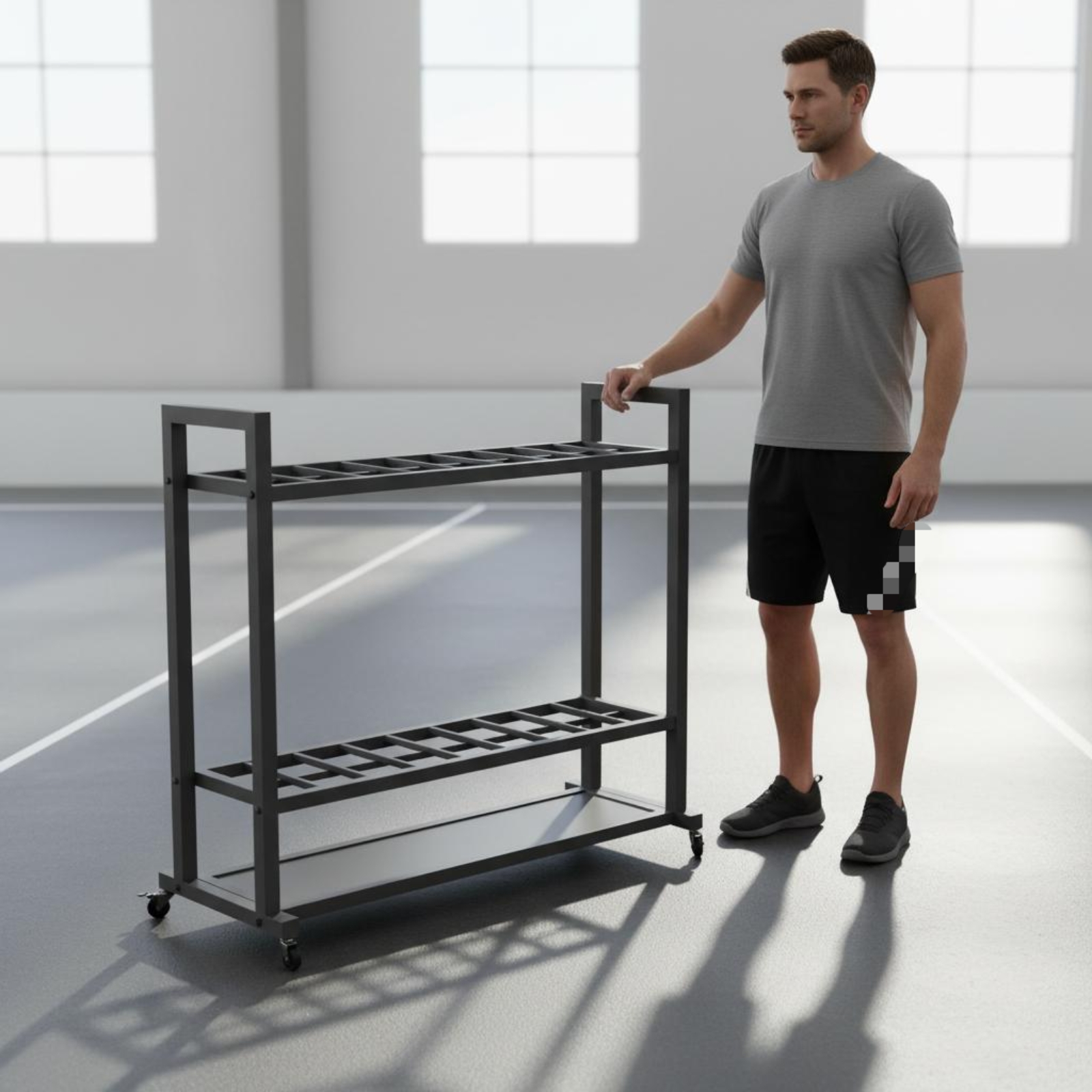 Lacrosse Stick Rack Caster Whe - Sports Equipment Locker ulasan dan harga