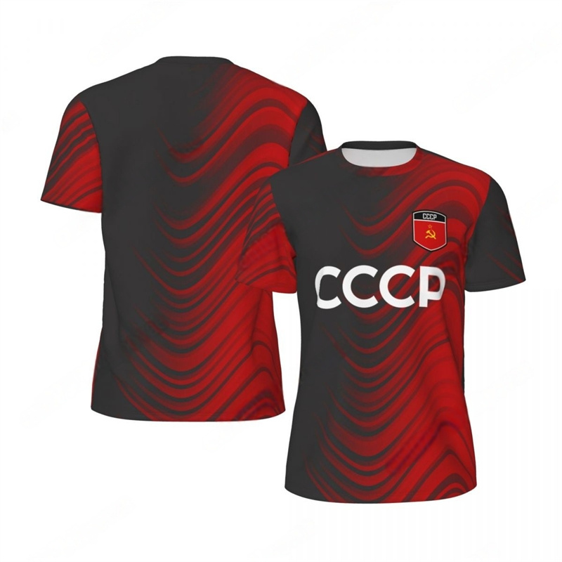 CCCP Pattern T-shirt Men Summe - Sports Equipment Jersey ulasan dan harga