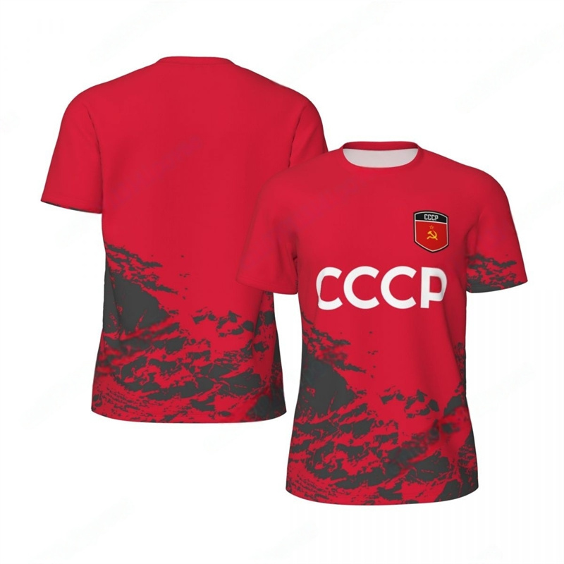 CCCP Pattern T-shirt Men Summe - Sports Equipment Jersey ulasan dan harga