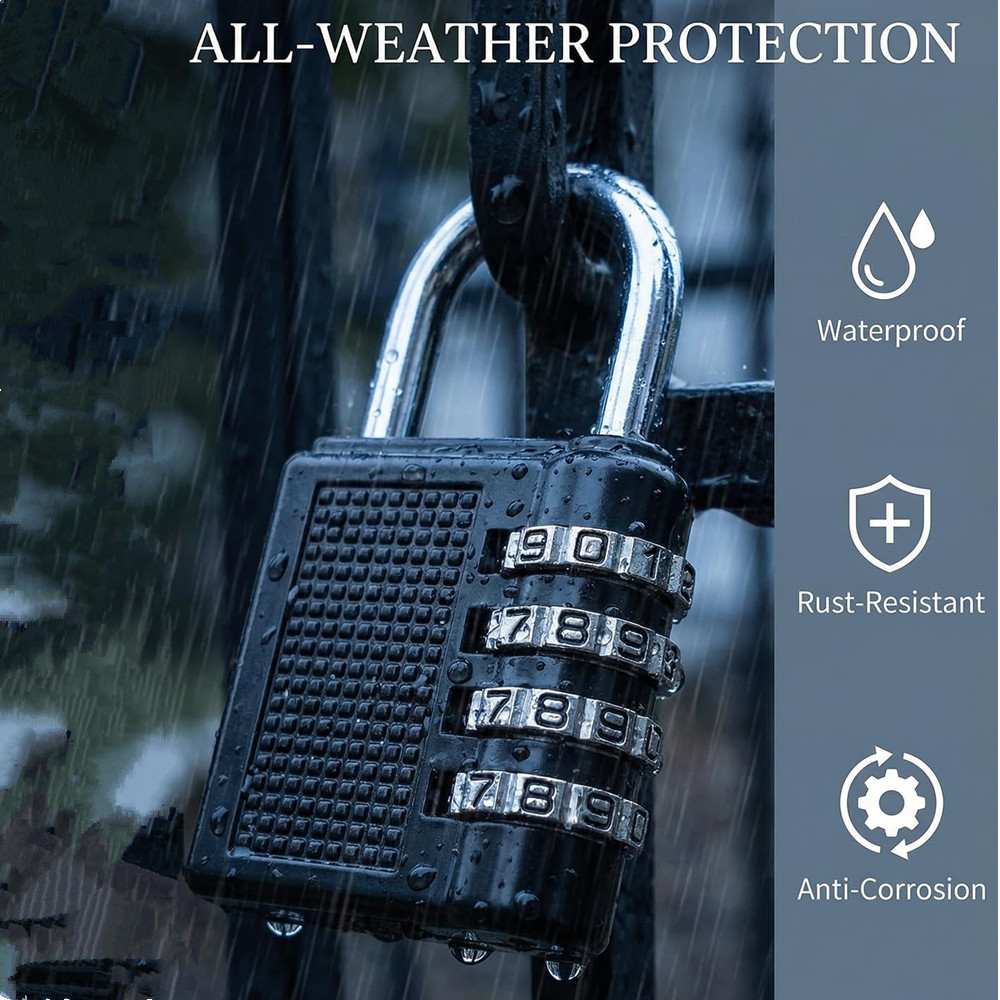 4-Digit Combination Padlock, Z - Sports Equipment Locker ulasan dan harga