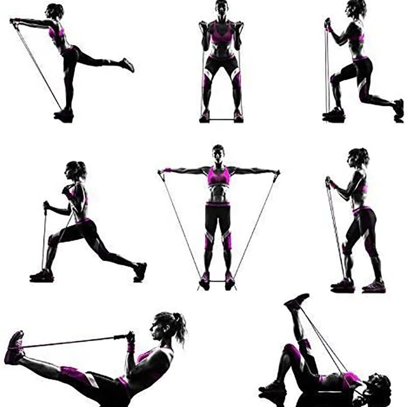 Resistance Bands With Handles, - Sports Equipment At Home ulasan dan harga