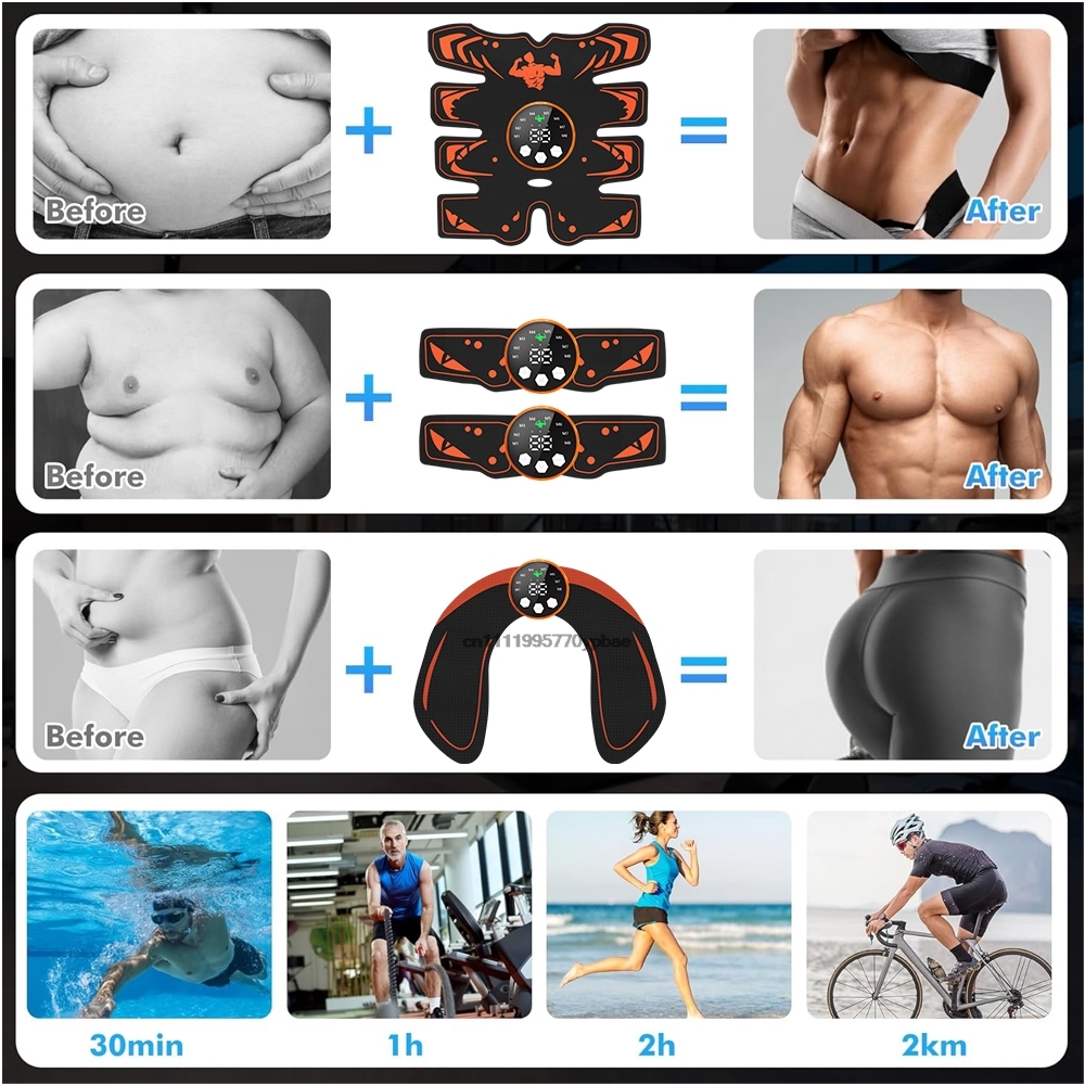 Portable EMS Abdominal Trainer - Sports Equipment At Home ulasan dan harga
